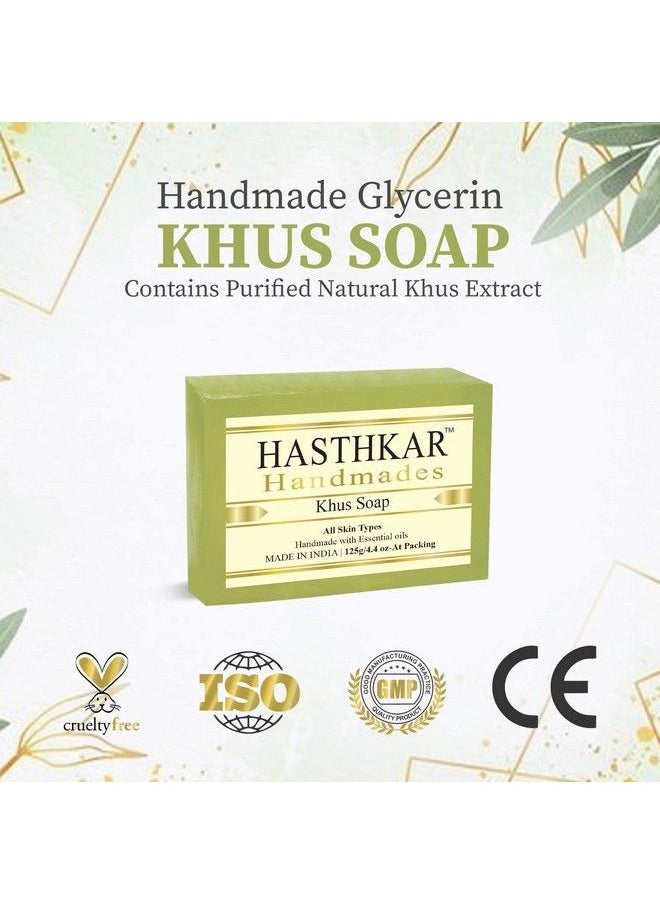 byPurenaturals - Hasthkar Handmades Glycerine Khus Soap 125Gm For Men & Women Pack Of 4 - Image 1