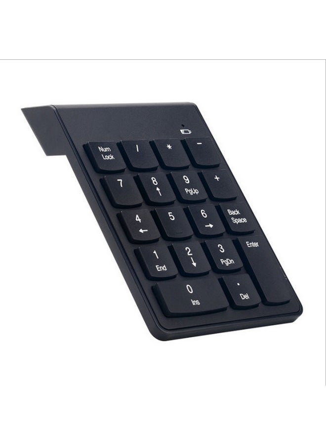 2.4g Wireless Keyboard Financial Accounting Digital Keyboard Office Mini Computer 18 Key One Hand Password Keyboard-Color:Black - Image 1