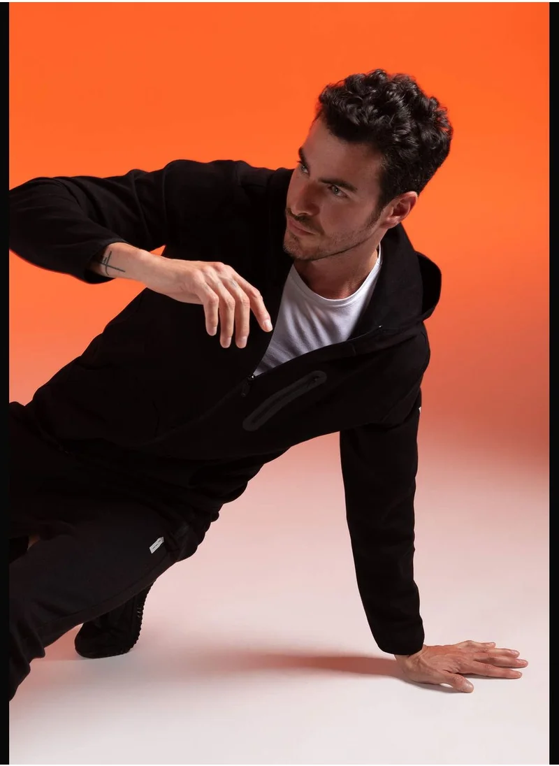 ديفاكتو Man Hooded Knitted Cardigan