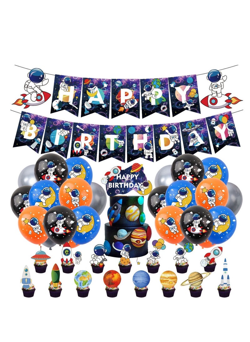 xppier 41 Pieces Space-man Theme Birthday Decorations for Children's Birthday Supplies  - Image 2