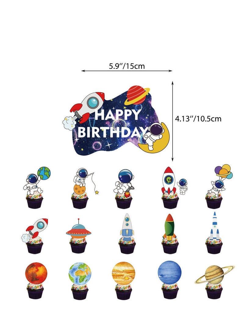 xppier 41 Pieces Space-man Theme Birthday Decorations for Children's Birthday Supplies  - Image 4