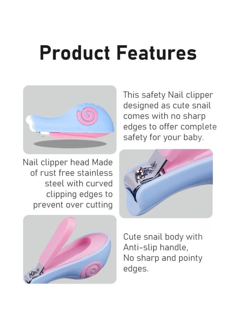 BuddsBuddy Buddsbuddy BPA Free XOXO Safety Nail Clipper for New Born Baby with Rounded Design (Blue)  - Image 4