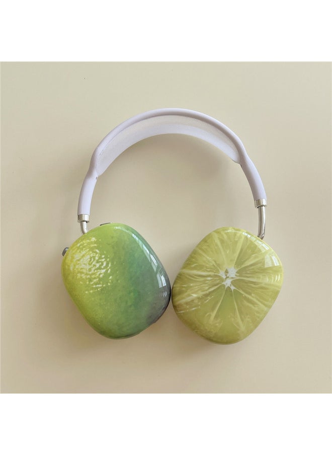 Generic - Niche Cartoon Watermelon Filin Earphone Cover For Apple Airpods MAX Full Coverage Drop-resistant MAX Earphone Case-Color:Lemon (minimum Order Of 5 Pieces)-Applicable Models:airpods MAX - Image 1