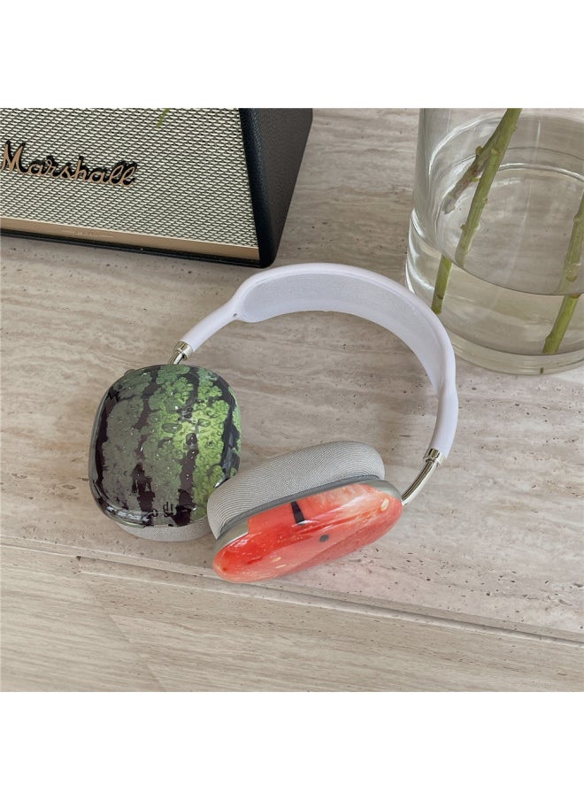 Generic - Niche Cartoon Watermelon Filin Earphone Cover For Apple Airpods MAX Full Coverage Drop-resistant MAX Earphone Case-Color:Lemon (minimum Order Of 5 Pieces)-Applicable Models:airpods MAX - Image 1