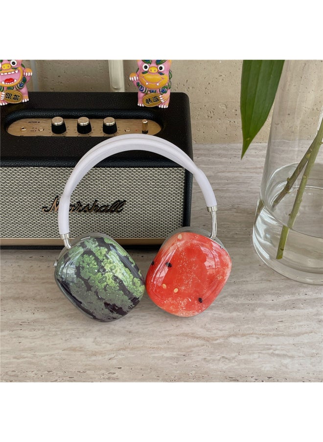 Generic - Niche Cartoon Watermelon Filin Earphone Cover For Apple Airpods MAX Full Coverage Drop-resistant MAX Earphone Case-Color:Lemon (minimum Order Of 5 Pieces)-Applicable Models:airpods MAX - Image 1
