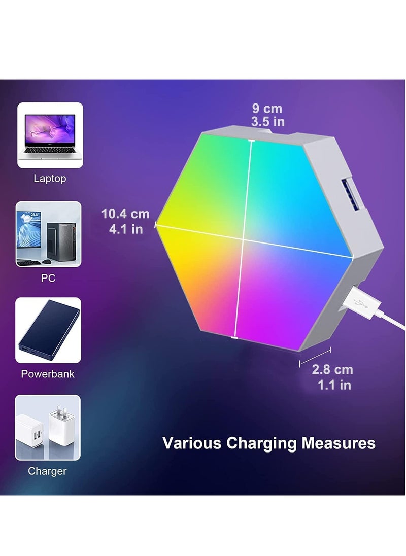 Cool Baby COOLBABY Hexagon Lights,Smart RGB Lights App & Remote Control,Led Lights Music Sync for Home Decor, Living Room, Bedroom, Gaming Room  - Image 3