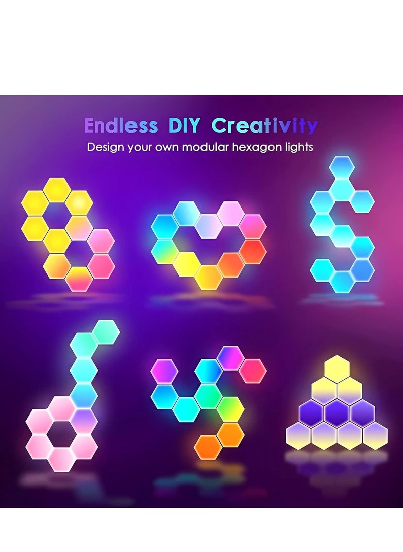 Cool Baby COOLBABY Hexagon Lights,Smart RGB Lights App & Remote Control,Led Lights Music Sync for Home Decor, Living Room, Bedroom, Gaming Room  - Image 5