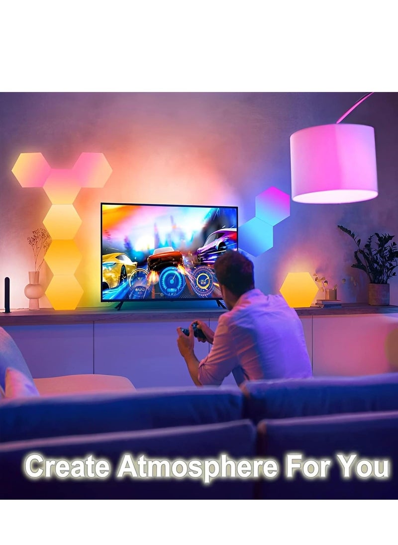 Cool Baby COOLBABY Hexagon Lights,Smart RGB Lights App & Remote Control,Led Lights Music Sync for Home Decor, Living Room, Bedroom, Gaming Room  - Image 4
