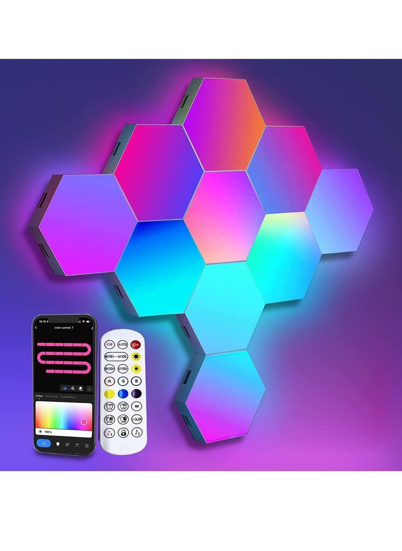 Cool Baby COOLBABY Hexagon Lights,Smart RGB Lights App & Remote Control,Led Lights Music Sync for Home Decor, Living Room, Bedroom, Gaming Room  - Image 1