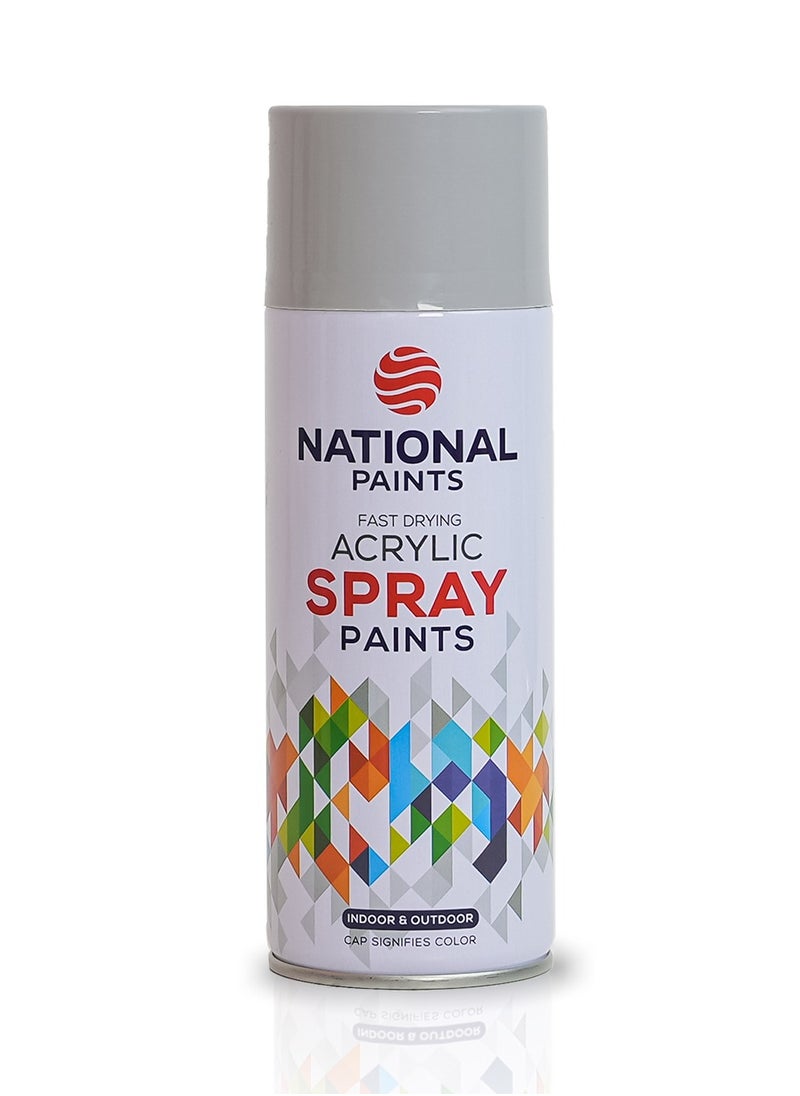 NATIONAL PAINTS Fast Drying Acrylic Spray Paint - LIGHT GREY 104  - Image 1