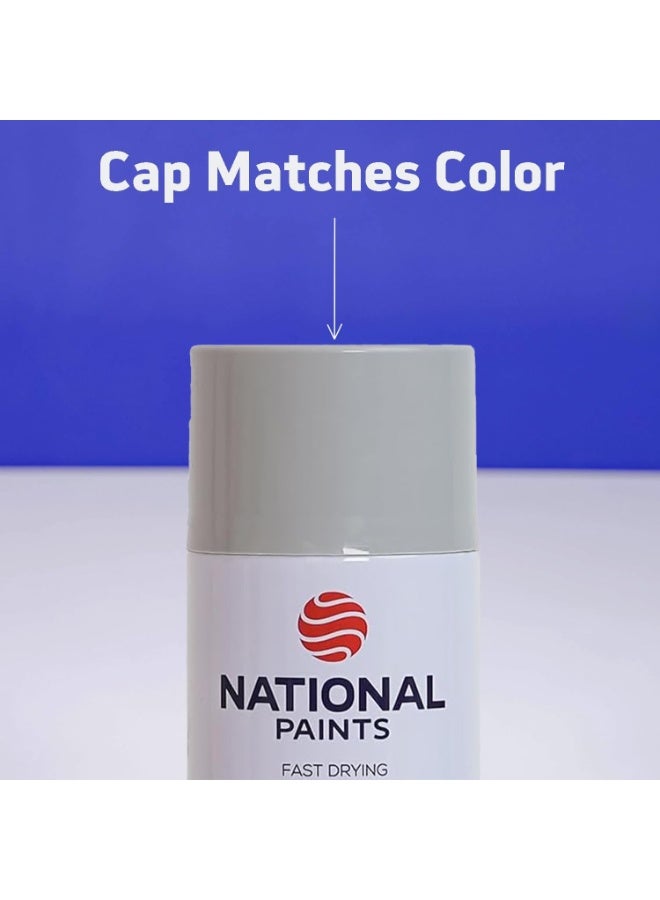 National Paints Fast Drying Acrylic Spray Paint, Premium Multi Surface Paint, Durable Finish, Easy to Use -  Light Grey 104 -400ML - Image 3