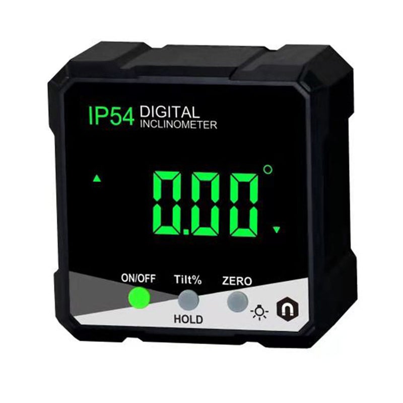 IP54 Electronic Protractor 60x60x30mm 360 Degrees Measurement Range 0.05 Degrees Step Size +/-0.2 Degrees Accuracy 1% Measurement Value 4-Side Magnetic Installation Automatic LCD Backlight 2xAAA Battery 3-Minute Auto Shutdown Plastic Material 1x Electric Protractor 2xAAA 1x Screwdriver Packing - Image 3