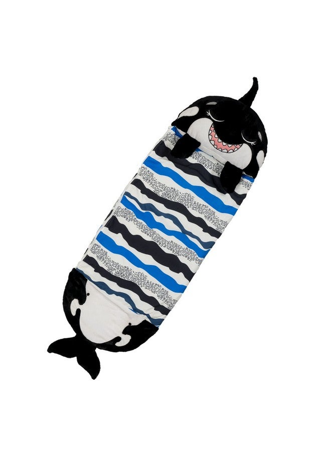 Happy Nappers Pillow & Sleepy Sack Comfy Cozy Compact Super Soft Warm All Season Sleeping Bag With Pillow Medium 54” X 20” Shark - Image 1