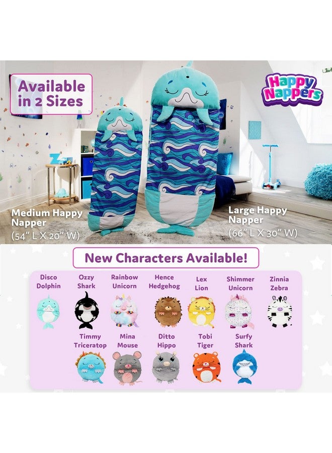 Happy Nappers Pillow & Sleepy Sack Comfy Cozy Compact Super Soft Warm All Season Sleeping Bag With Pillow Medium 54” X 20” Shark - Image 4