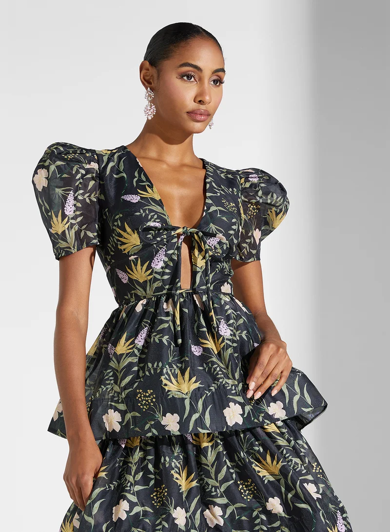 True Decadence Tiered Floral Dress