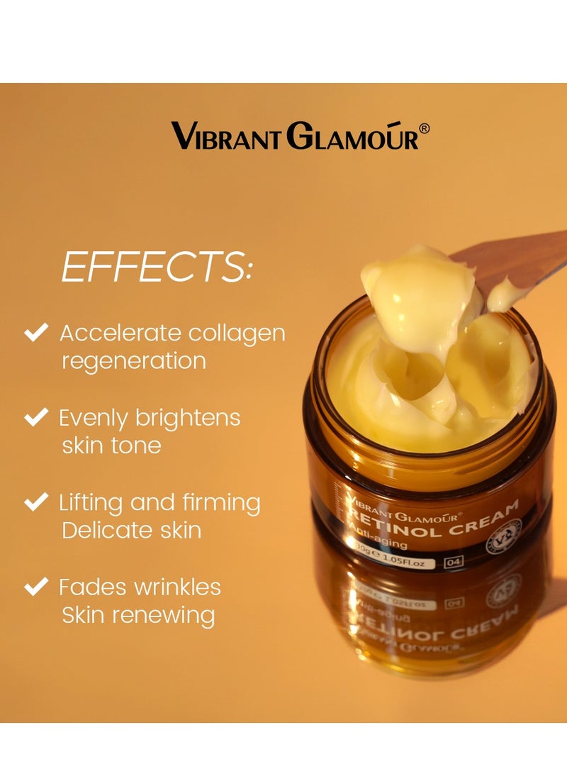 Vibrant Glamour Vibrant Glamour Retinol Face Cream 30g Anti Aging Cream for Wrinkles Fine Lines Skin Firming Moisturizing Cream for Women and Men  - Image 5