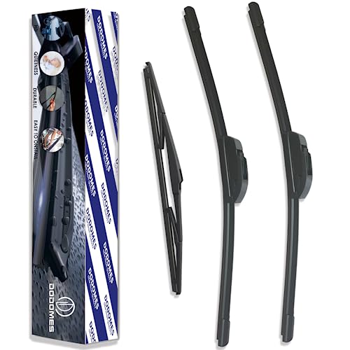 DODOMES 22 21 Windshield Wipers with 12 Rear Wiper Blade Replacement for Dodge Durango 2011 2012 2013 2014 2015 2016 2017 2018 Jeep Grand CherokeeOriginal Factory OEM Quality Pack of 3