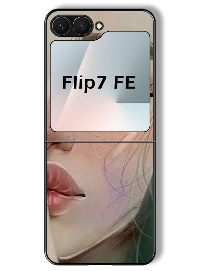 Theodor Case Compatible with Samsung Galaxy Z Flip 7 FE 6.7 Inch Protection Shockproof Bumper Cover Shhh She Is Sad - Image 1