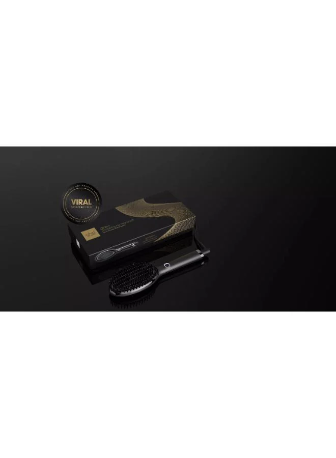 Ghd Glide+ Professional Ceramic Hot Brush Hair Straightener with Ionic Technology | Anti-Frizz Hair Smoothing Brush | 185°C Optimum Styling Temperature | Fast Heat-Up