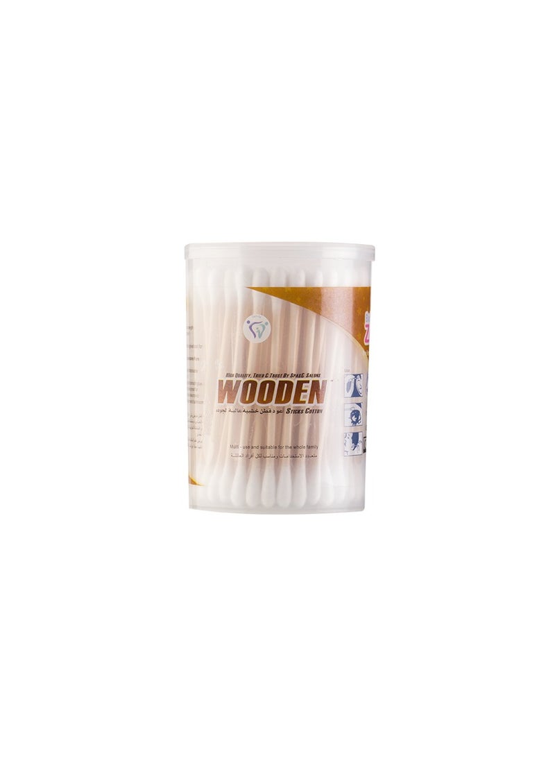 BABY ZONE - Pack of 6 x 100 Cotton Buds – Wooden Sticks for Versatile Everyday Use - Image 1