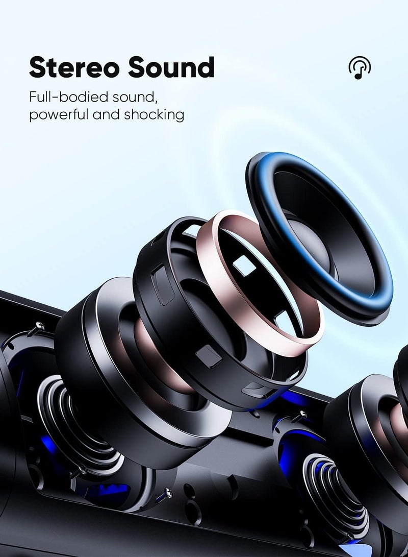 Bluetooth Speaker with HD Sound, Portable Wireless, IPX5 Waterproof, Up to 24H Playtime, TWS Pairing, BT5.3, for Home/Party/Outdoor/Beach, Electronic Gadgets, Birthday Gift - Image 2
