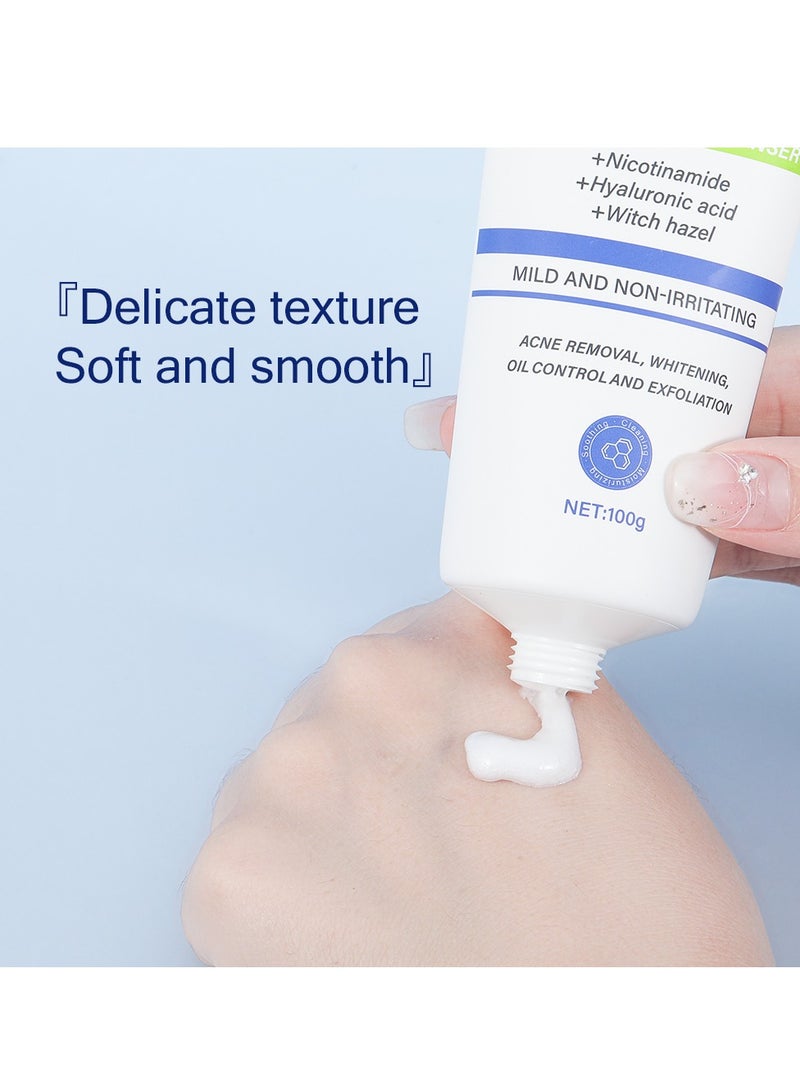 MOOYAM Salicylic Acid Cleanser for Acne, Deeply Cleanses & Exfoliates Acne Removal, Whitening, Oil Control and Exfoliation for All Skin 100g - Image 3