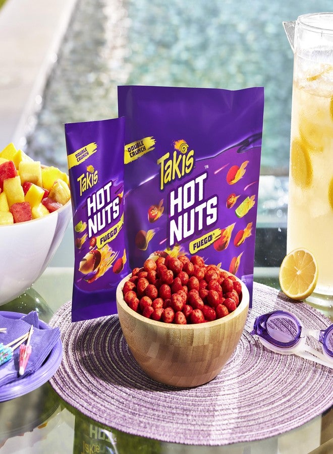 Taki's Takis Fuego Hot Nuts 12 pc / 3.2 oz Snack Size Box, Hot Chili Pepper & Lime Flavored Extreme Spicy Double-Crunch Peanuts - Image 3