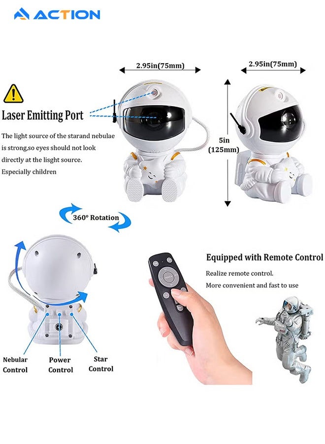 أكشن رائد الفضاء ستار العارض سديم غالاكسي العارض ضوء الليل 360 درجة دوران المغناطيسي رئيس سديم مصباح لغرفة النوم غرفة الاطفال غرفة السقف الديكور - Image 3