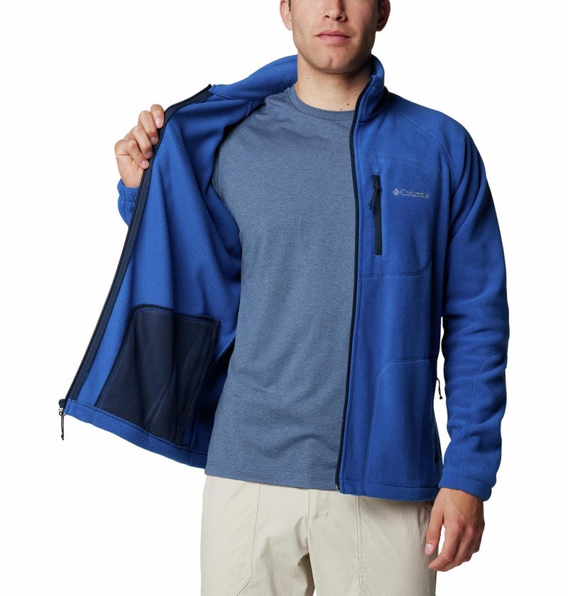 Columbia Men Blue Fast Trek II Full Zip Fleece Jacket, S - Image 2