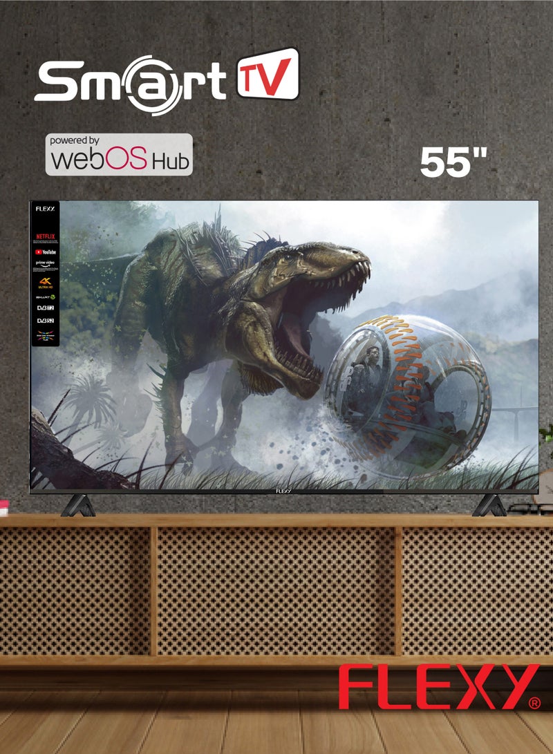 Flexy 55-Inch QLED 4K UHD Smart TV – webOS, Dolby Atmos, ThinQ AI, 3840×2160, HDR, WiFi, Bluetooth, 2 HDMI, 2 USB, Built-in Receiver, Dual Remotes, 2-Year Warranty. - Image 2