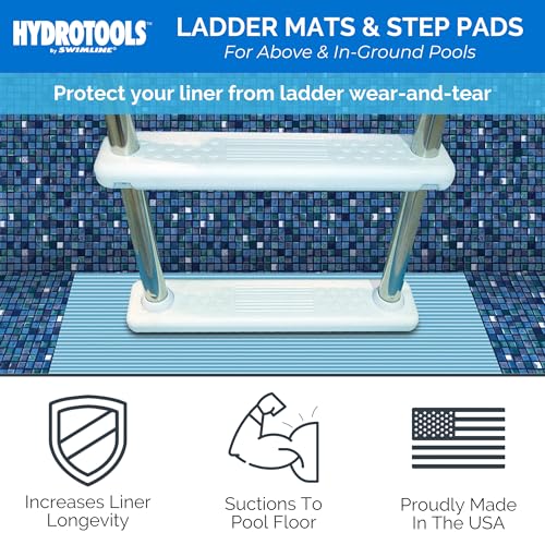 SWIMLINE HYDROTOOLS Protective Pool Ladder Mat for Above Ground Pools – Safety & Stability for Stairs, Steps & Ladders – Premium Durable Material, 24" x 36" - Image 2