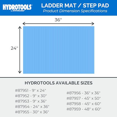 SWIMLINE HYDROTOOLS Protective Pool Ladder Mat for Above Ground Pools – Safety & Stability for Stairs, Steps & Ladders – Premium Durable Material, 24" x 36" - Image 4