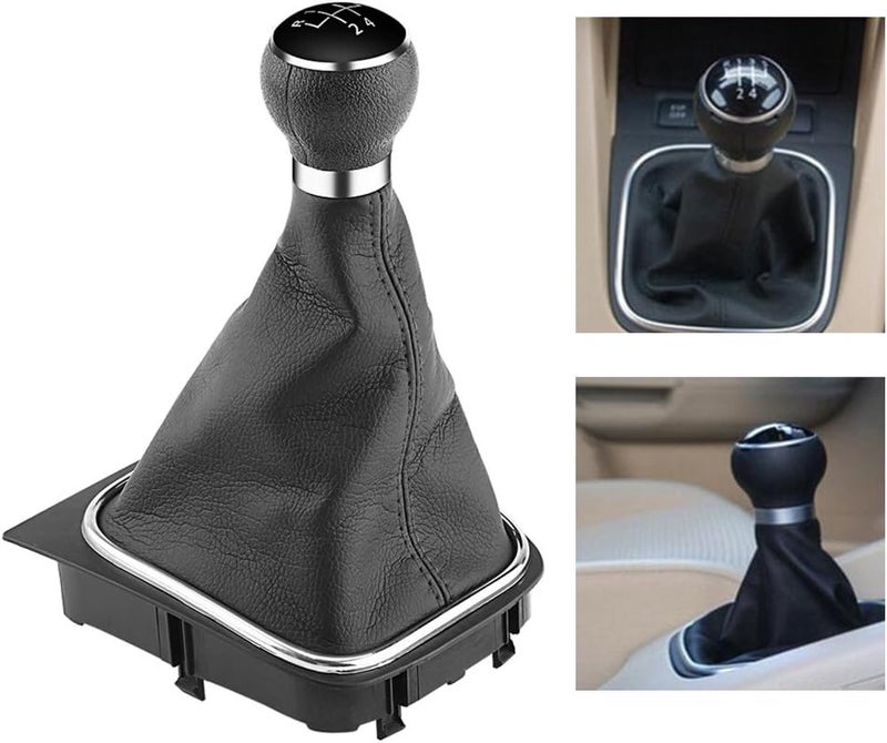Tbest Mk6 Gear Knob Shift Gator,Rabbit Shift Knob,Gear Shift Knob Gaiter,5 Speed Car Gear Shift Knob Gearstick Gaiter Boot Kit for 6 MK5 MK62005 2014 Gear Knob mk4 - Image 5