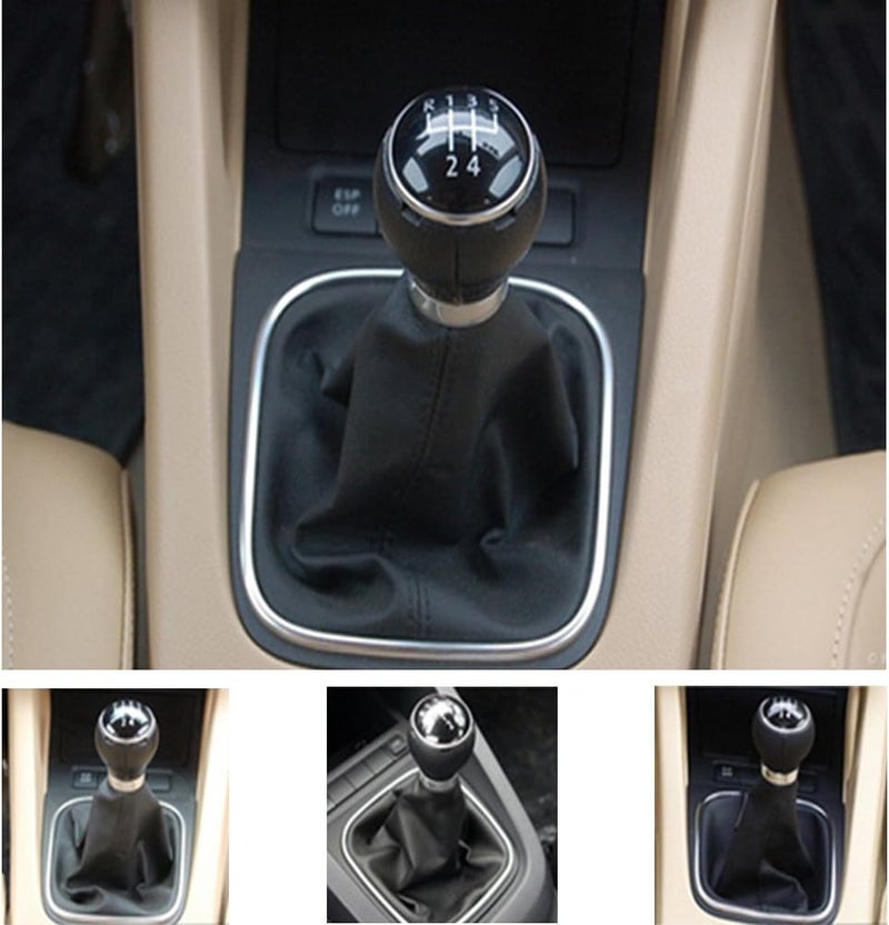 Tbest Mk6 Gear Knob Shift Gator,Rabbit Shift Knob,Gear Shift Knob Gaiter,5 Speed Car Gear Shift Knob Gearstick Gaiter Boot Kit for 6 MK5 MK62005 2014 Gear Knob mk4 - Image 4