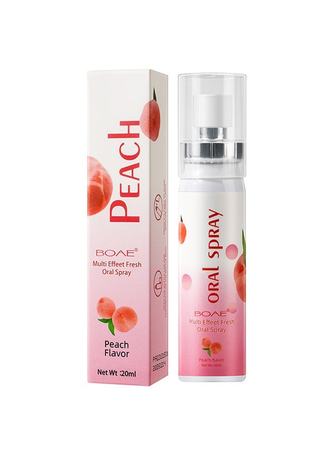 BOAE Peach  Multi Effeet Fresh Oral Spray , Bad Breath Treatment for Adults, Peach Flavor Mouth Freshener, Effective Mouth Spray, Breath Freshener Spray, Oral Care Spray, Mouth Healthy Care-20ml - Image 5