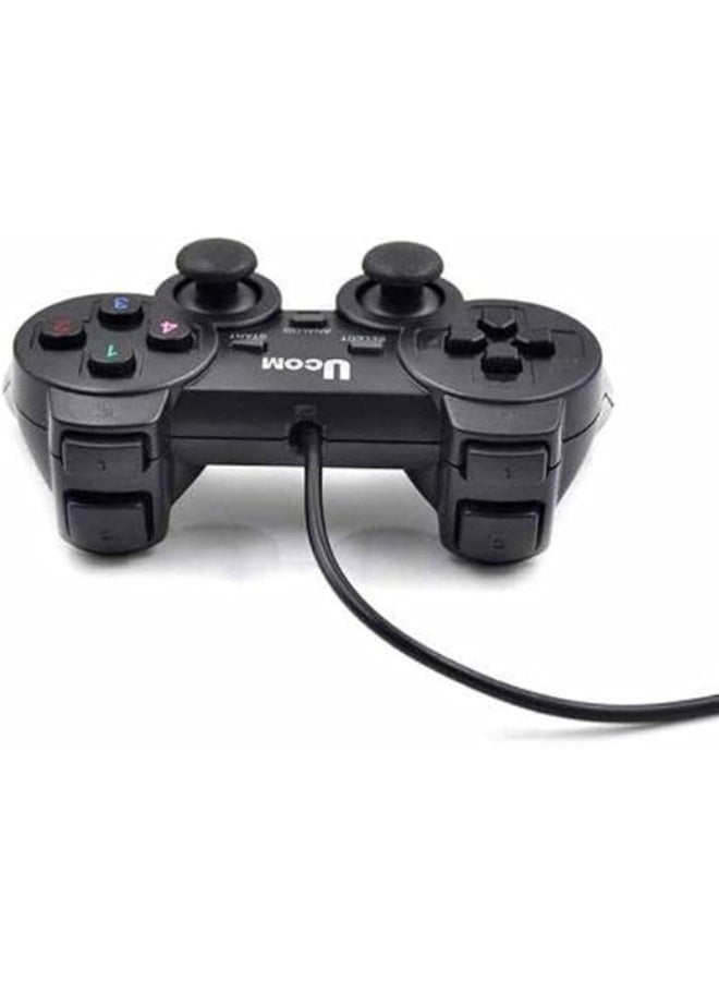 Ucom PC Dual Shock Joypad Wired USB Gaming Controller Black - Image 3
