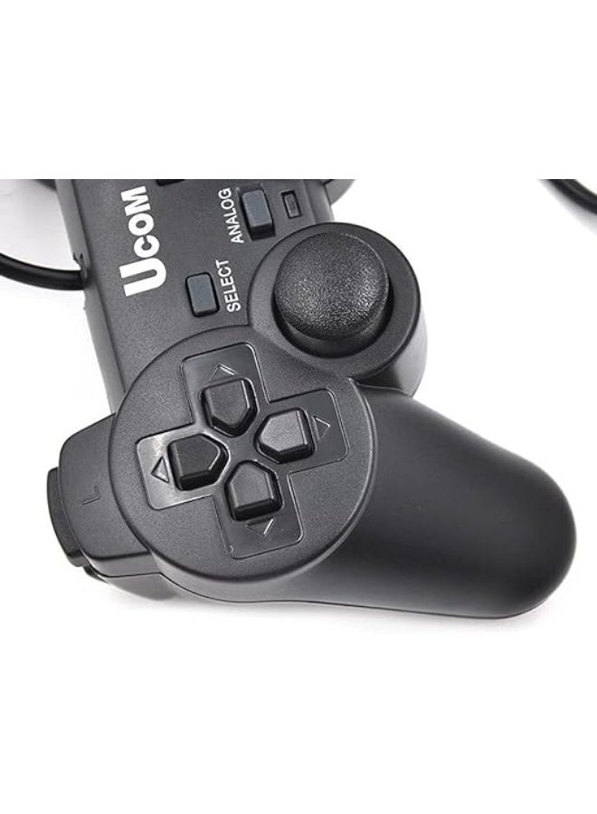 Ucom PC Dual Shock Joypad Wired USB Gaming Controller Black - Image 4
