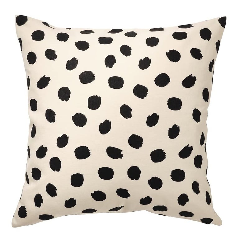 NT-STAR NTSTAR Designed Cushion Cover Multicolour 50 50 cm 20x20 OffWhitedot Pattern Black - Image 1