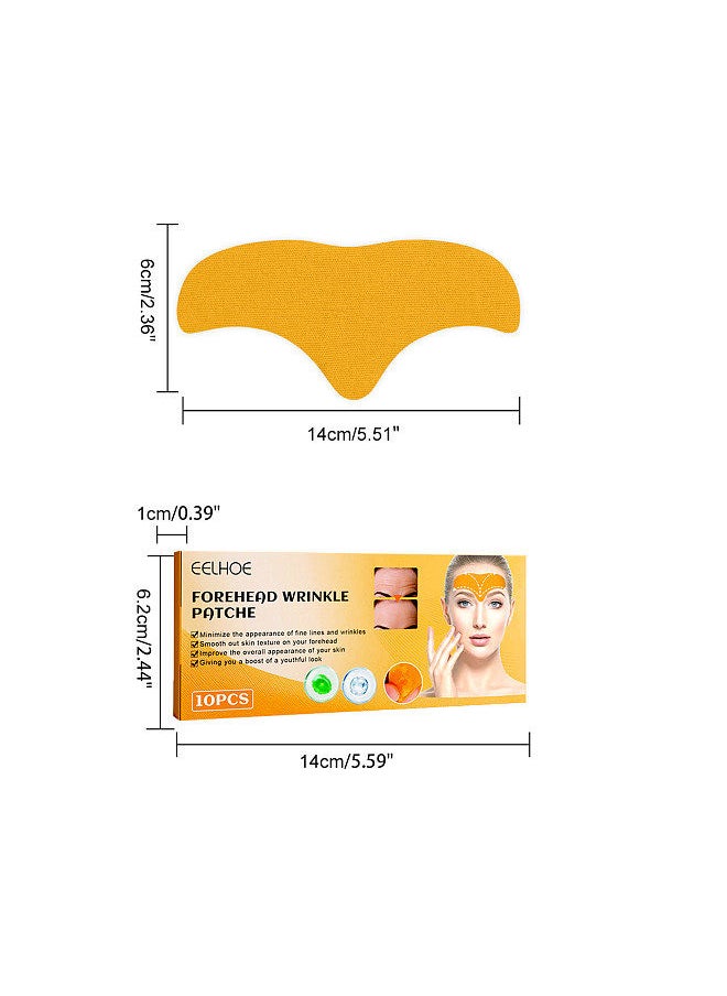 EELHOE 10pcs/Box Forehead Wrinkle Patch Smoothing Forehead Wrinkles Lifting and Firming Facial Skin Forehead Patch