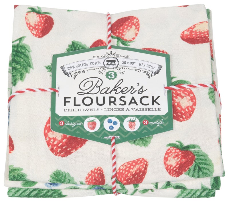 Berry Patch Floursack Towels Set of 3