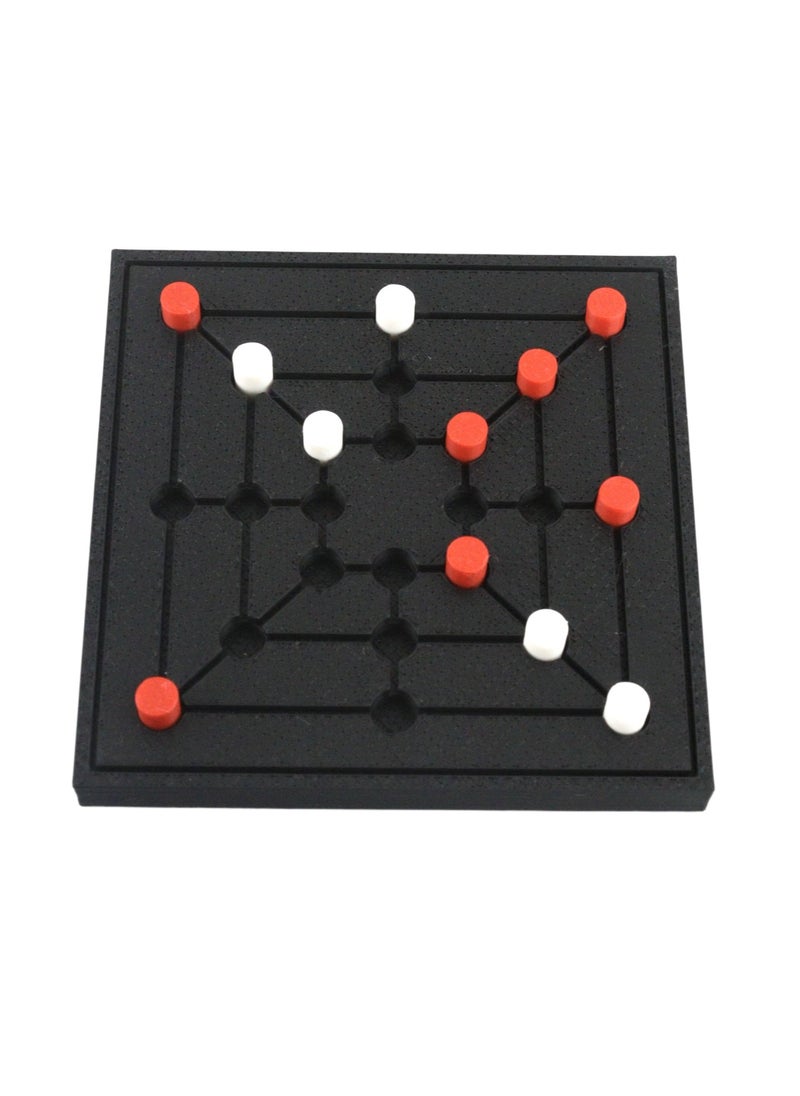 3D Brothers Twelve Men's Morris Popular Classic Strategy Game for Parent-Child Interactive Play, Tactics, Challenge, and Educational Fun. Ancient historical games.  - Image 1