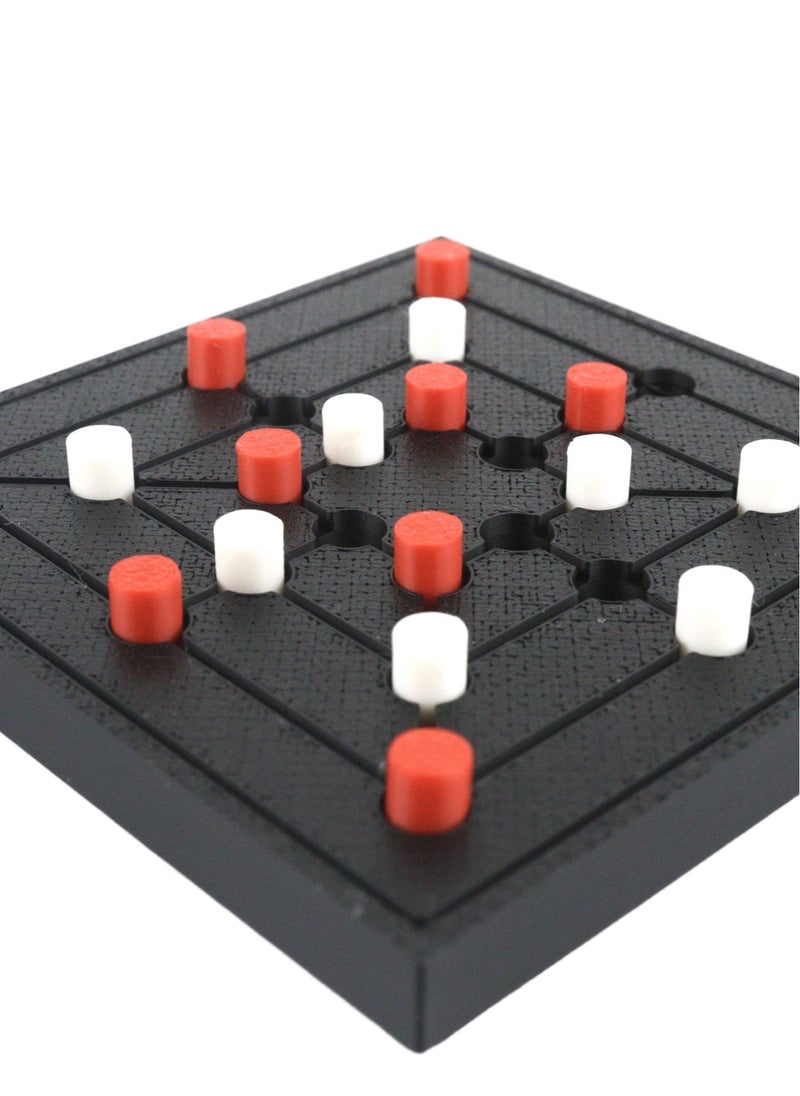 3D Brothers Twelve Men's Morris Popular Classic Strategy Game for Parent-Child Interactive Play, Tactics, Challenge, and Educational Fun. Ancient historical games.  - Image 4