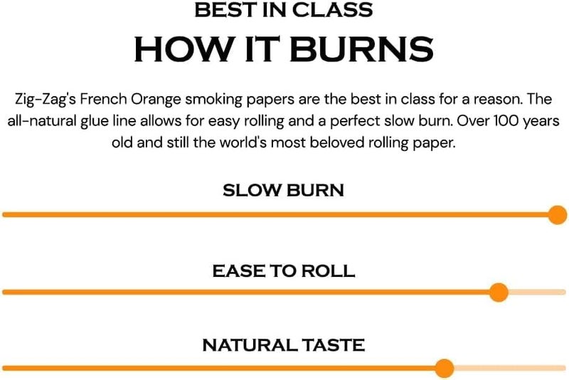 Zigzag Rolling Papers French Orange 1 1/4 Size - 48 Booklets (32 Sheets Each) - Rolling Papers Carton - Image 4
