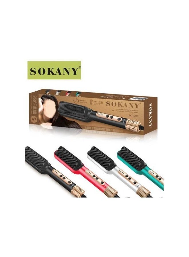 sokany Hair straightening brush - Sokany 1080F heat comb, SK-1008, black, ceramic, 45W - Image 5