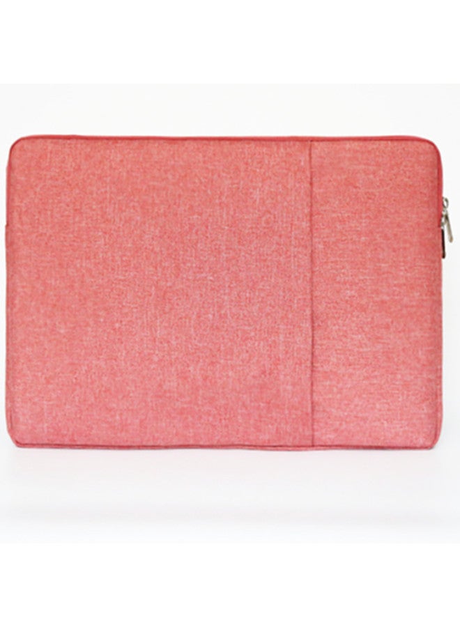 حافظة حماية لجهاز Ipad مبطنة بالصوف من OxFord Mac11 13 14 15 بوصة مصنوعة من القطن السميك المقاوم للصدمات حقيبة داخلية للكمبيوتر المحمول - اللون: أحمر خمري - الأبعاد: 17 بوصة