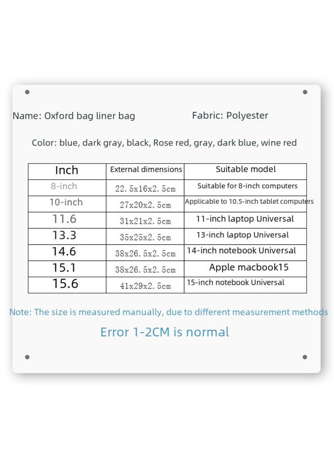 حافظة حماية لجهاز Ipad مبطنة بالصوف من OxFord Mac11 13 14 15 بوصة مصنوعة من القطن السميك المقاوم للصدمات حقيبة داخلية للكمبيوتر المحمول - اللون: أحمر خمري - الأبعاد: 17 بوصة