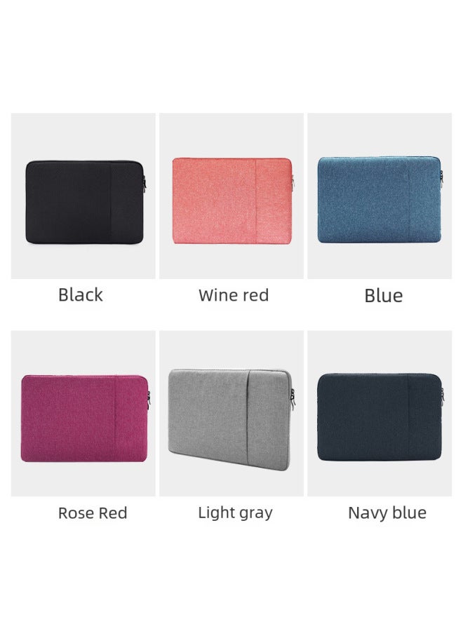حافظة حماية لجهاز Ipad مبطنة بالصوف من OxFord Mac11 13 14 15 بوصة مصنوعة من القطن السميك المقاوم للصدمات حقيبة داخلية للكمبيوتر المحمول - اللون: أحمر خمري - الأبعاد: 17 بوصة
