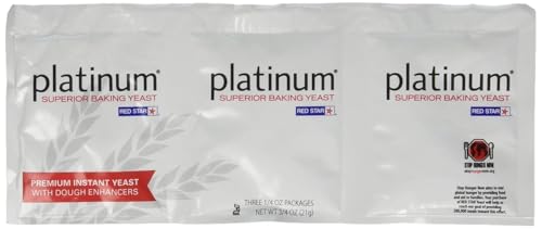 Red Star Platinum Premium Instant Yeast with Dough Enhancers - Three 1/4 oz Packages per Sleeve (Two Sleeves for Total of 6 pkgs) - Image 3