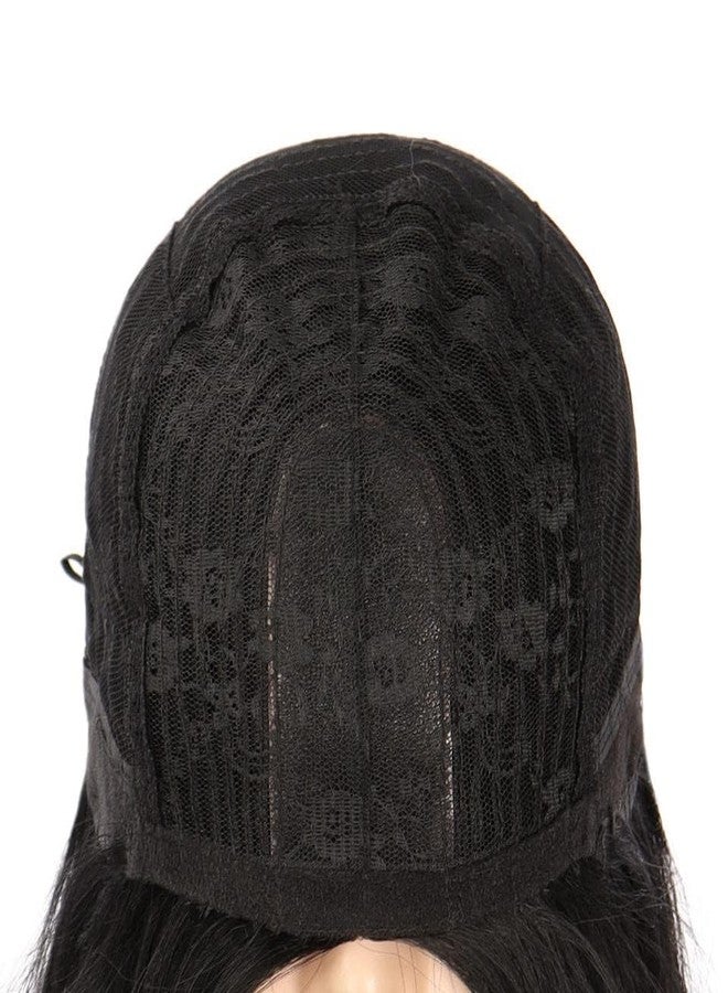 بلوشيا شعر مستعار قصير من BLUSHIA للنساء والفتيات، مناسب للحفلات التنكرية، بديل للشعر المستعار الصناعي، يغطي الرأس بالكامل، لون أسود طبيعي، ملمس ناعم. - Image 3