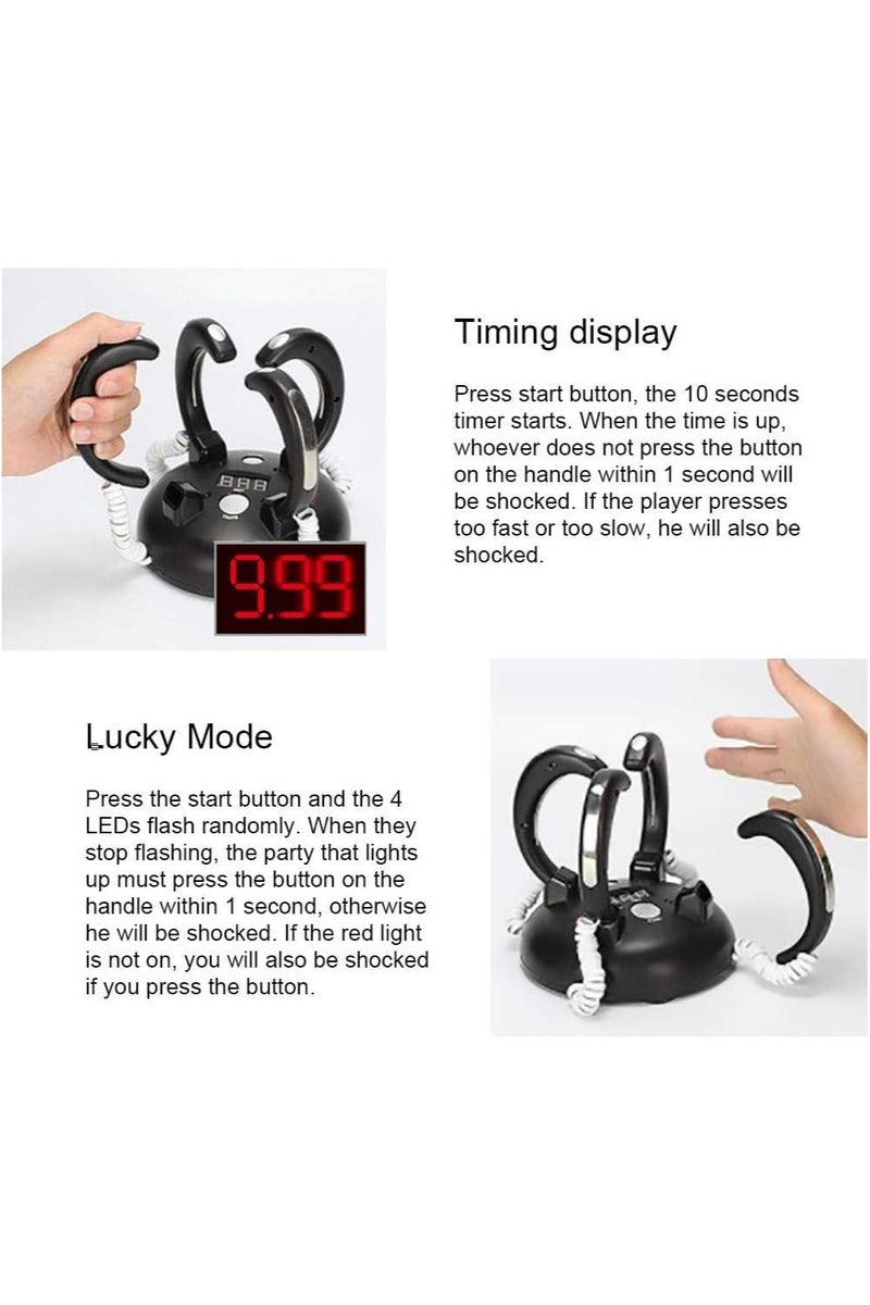 BlueFire Reaction Tester Reflex Game with Dual Play Modes (Time & Lucky) – Interactive LED Party Console with Countdown Timer – Fun Group Challenge for Friends, Family Nights and Bar Games – Durable ABS Material – 2 to 4 Players – Ages 14+ - Image 5